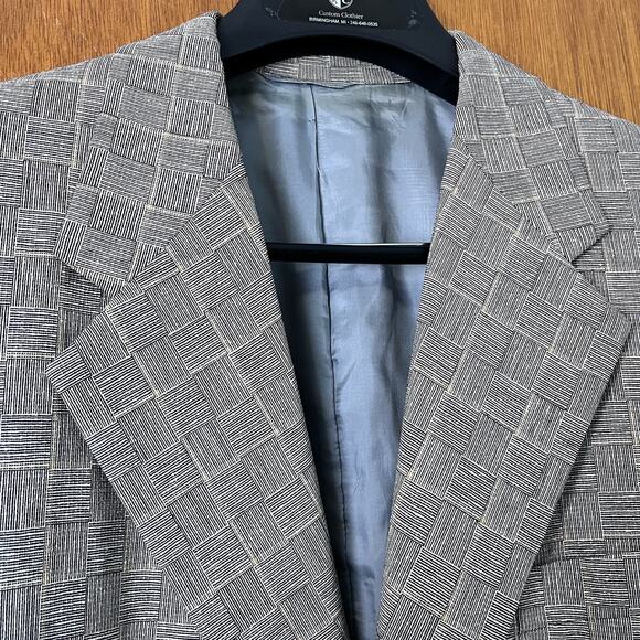 Paul Cicchini 
Custom Sport Coat Suit Jacket Basketweave Pattern EST. 38R - Picture 2 of 6